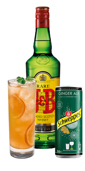 J&B Ginger Ale Twist