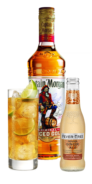 Captain Morgan Spiced Gold & Ginger Ale